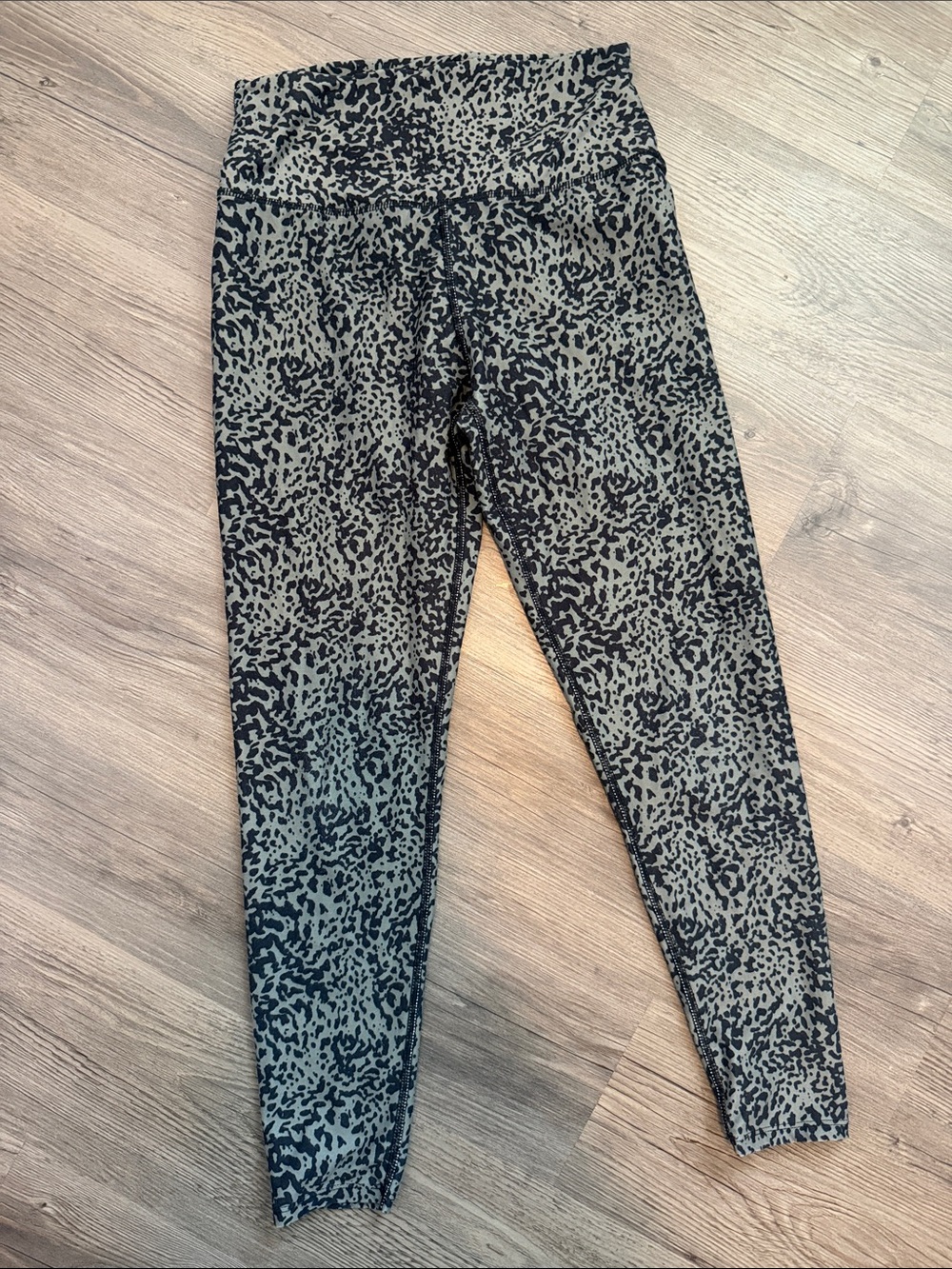 Sage Olive & Black Leopard Print Leggings